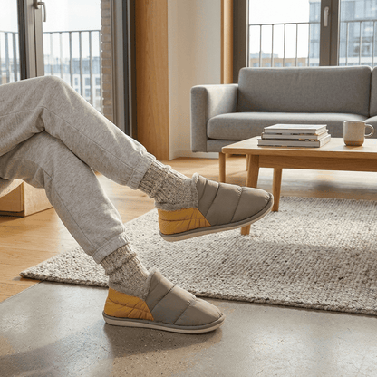 Flesuah Cocoon Cluff - All-Inclusive Baumwollschuhe mit Anti-Rutsch Sohle