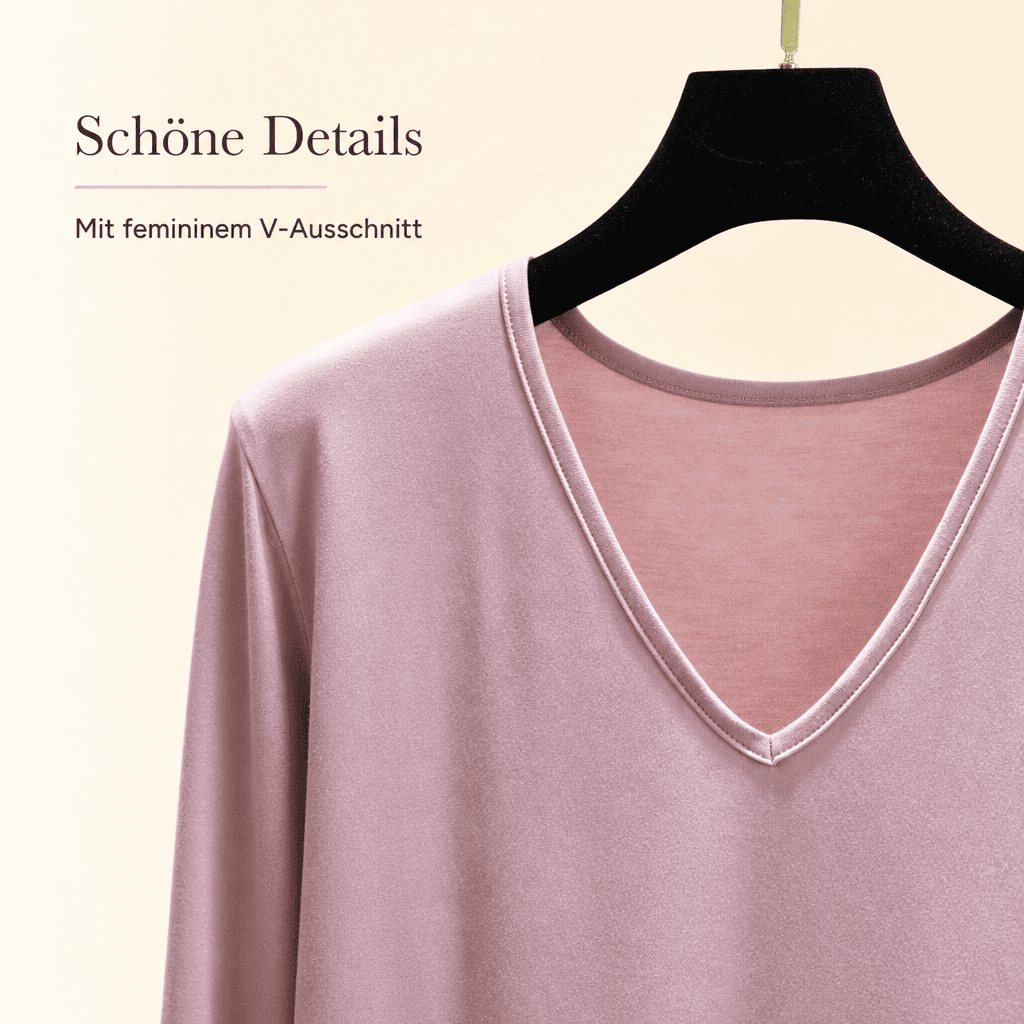 Flesuah Nera – Damen Pyjama-Set aus Modal mit V-Ausschnitt & weiter Streifenhose