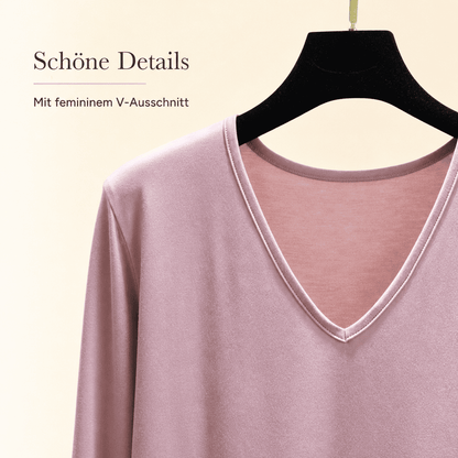 Flesuah Nera – Damen Pyjama-Set aus Modal mit V-Ausschnitt & weiter Streifenhose