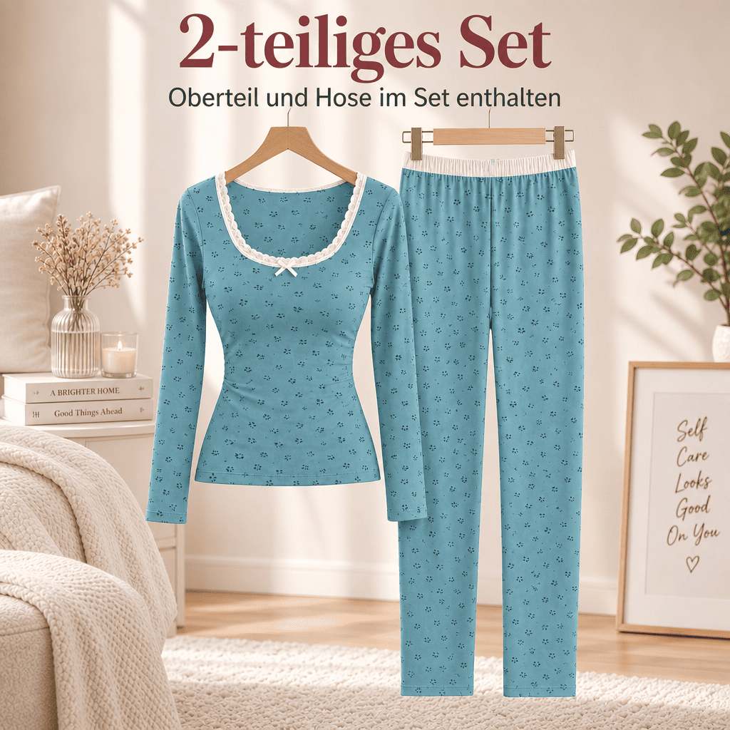 Flesuah Flora – Damen Lounge-Set mit Blumenprint