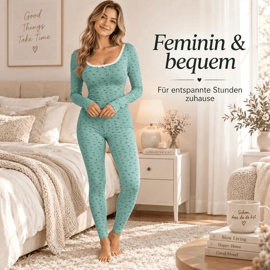 Flesuah Flora – Damen Lounge-Set mit Blumenprint