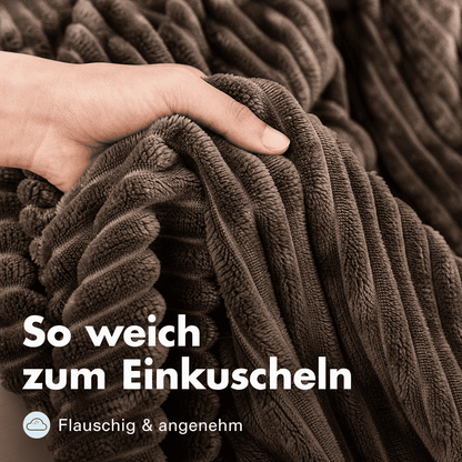 Flesuah Nuvia – Kuschelige Wohndecke mit Rippstruktur