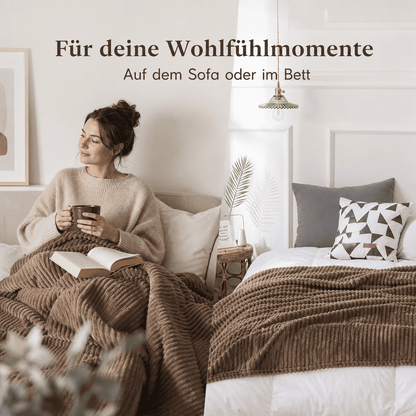 Flesuah Nuvia – Kuschelige Wohndecke mit Rippstruktur