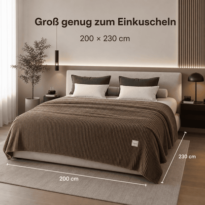 Flesuah Nuvia – Kuschelige Wohndecke mit Rippstruktur