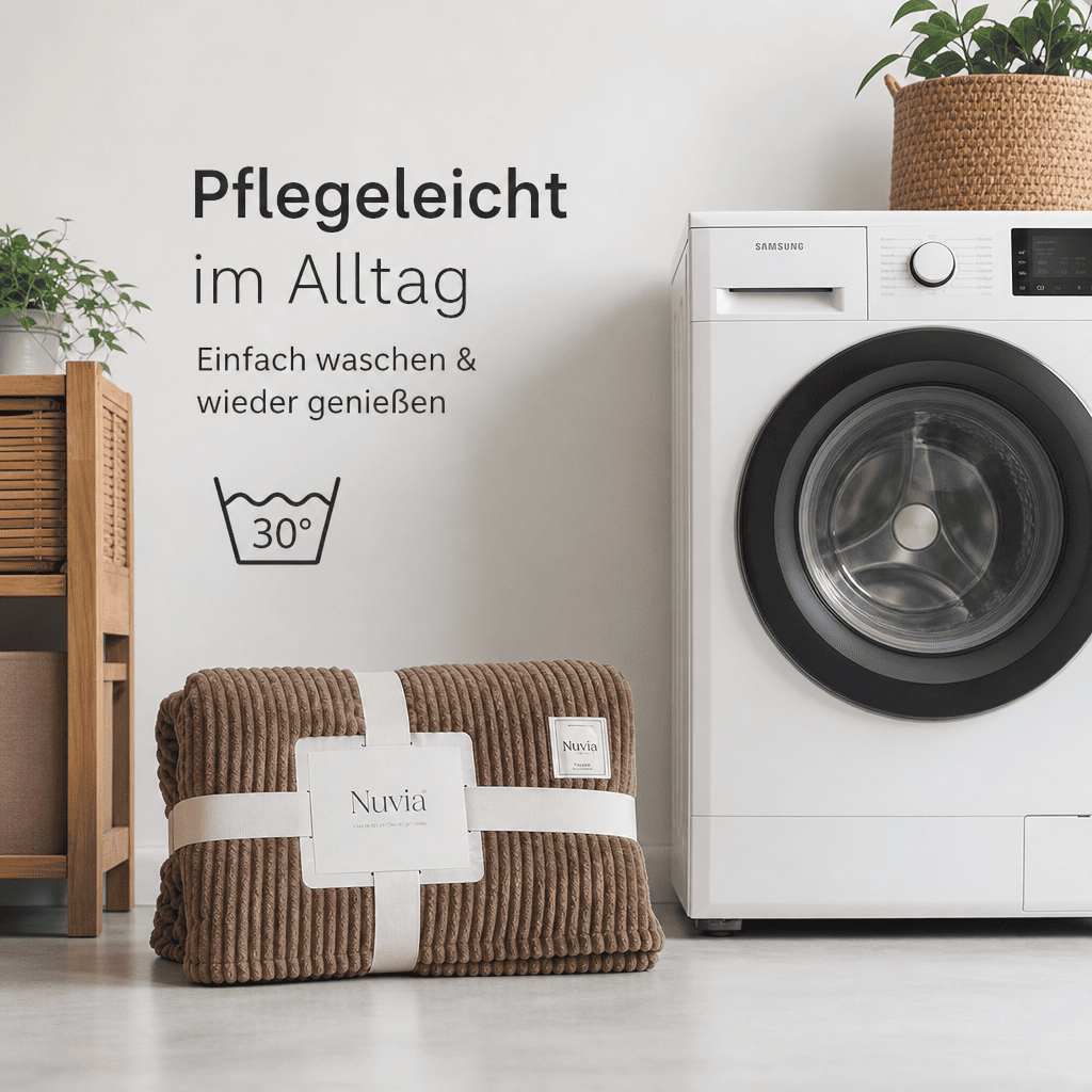 Flesuah Nuvia – Kuschelige Wohndecke mit Rippstruktur