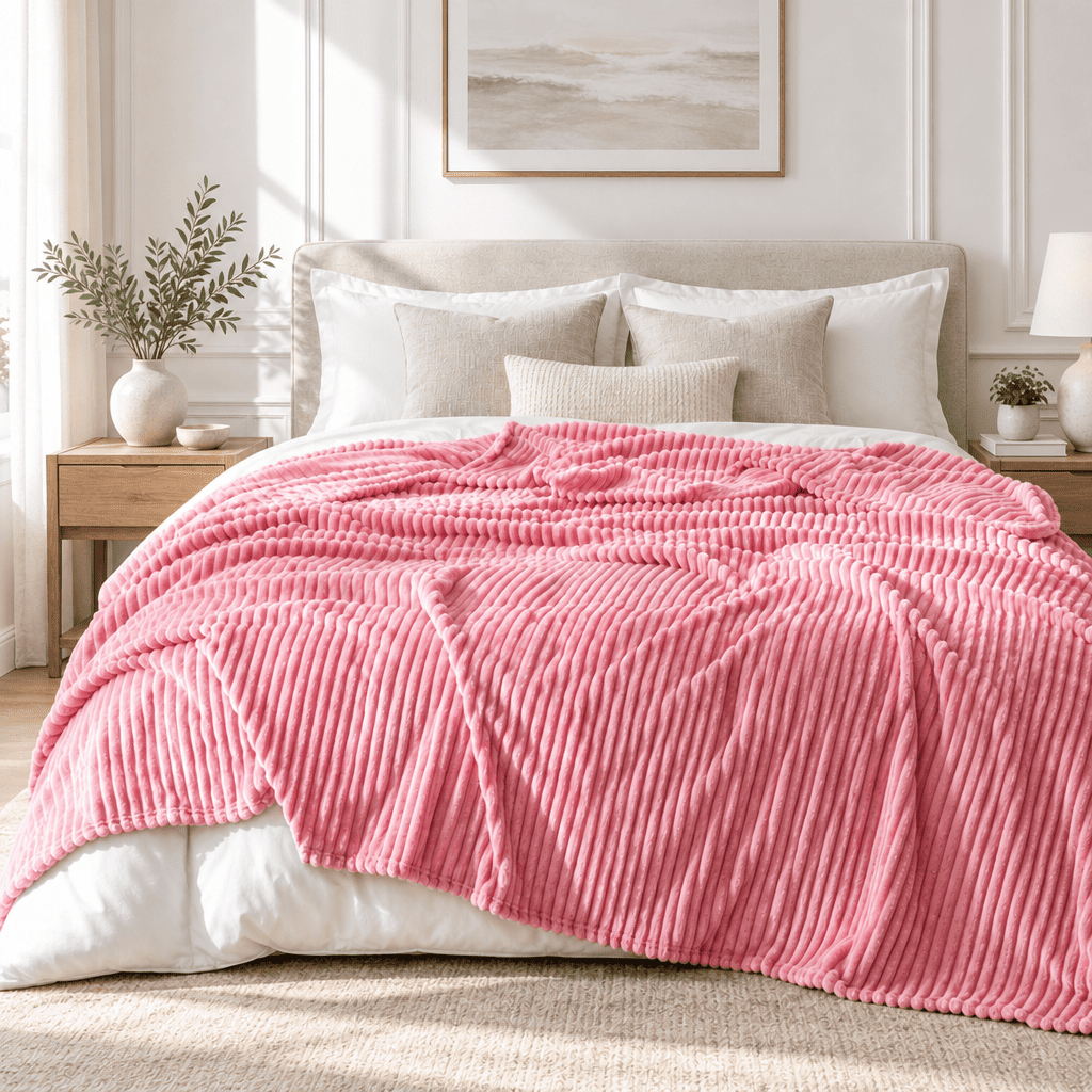Flesuah Nuvia – Kuschelige Wohndecke mit Rippstruktur