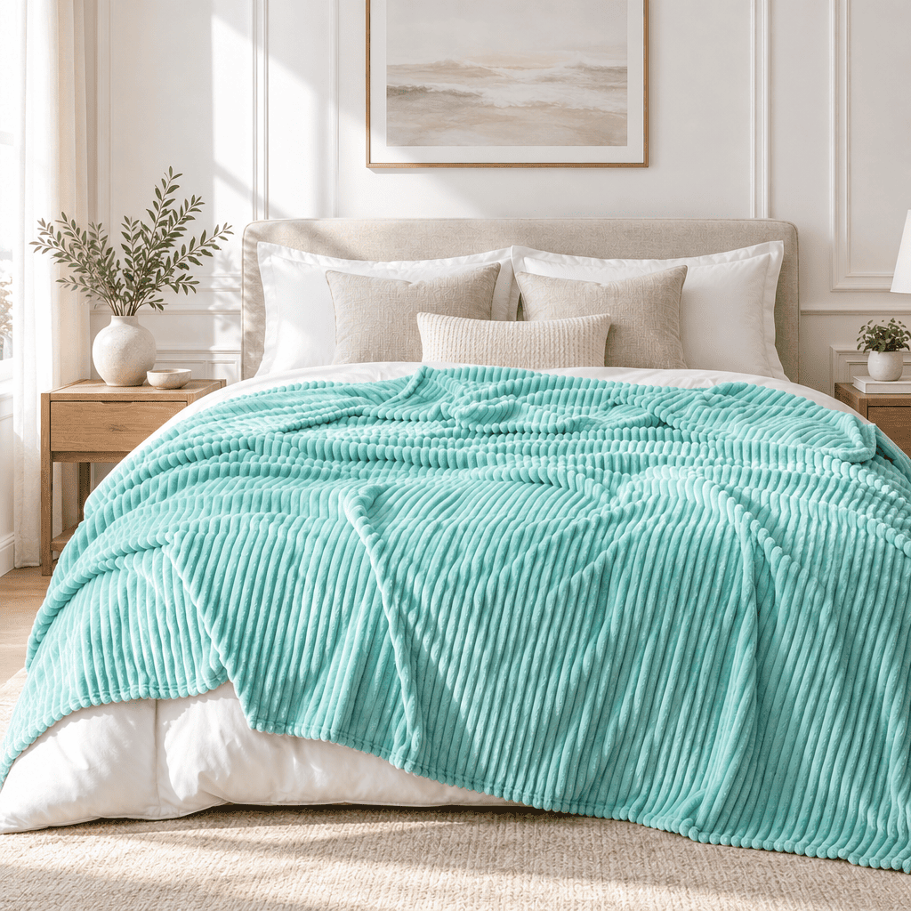 Flesuah Nuvia – Kuschelige Wohndecke mit Rippstruktur