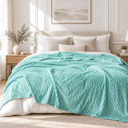 Flesuah Nuvia – Kuschelige Wohndecke mit Rippstruktur