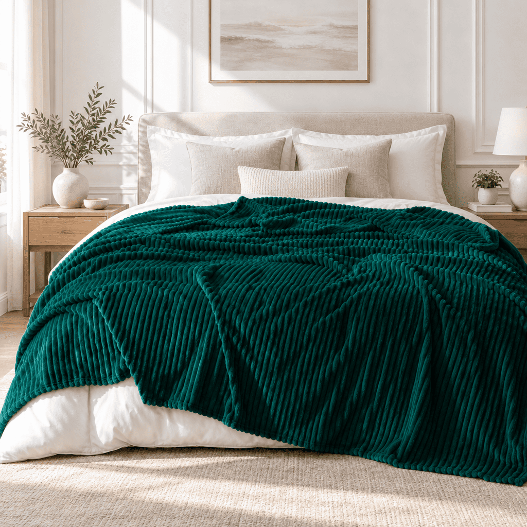 Flesuah Nuvia – Kuschelige Wohndecke mit Rippstruktur