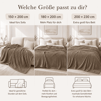 Flesuah Nuvia – Kuschelige Wohndecke mit Rippstruktur
