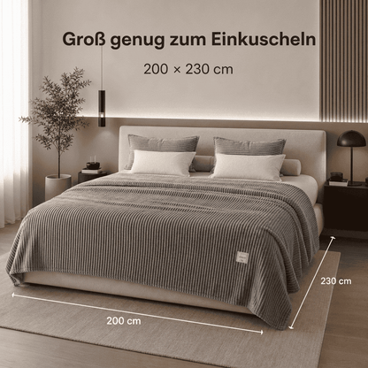 Flesuah Nuvia – Kuschelige Wohndecke mit Rippstruktur