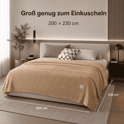 Flesuah Nuvia – Kuschelige Wohndecke mit Rippstruktur