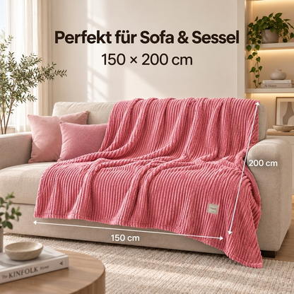 Flesuah Nuvia – Kuschelige Wohndecke mit Rippstruktur