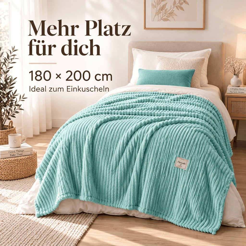 Flesuah Nuvia – Kuschelige Wohndecke mit Rippstruktur