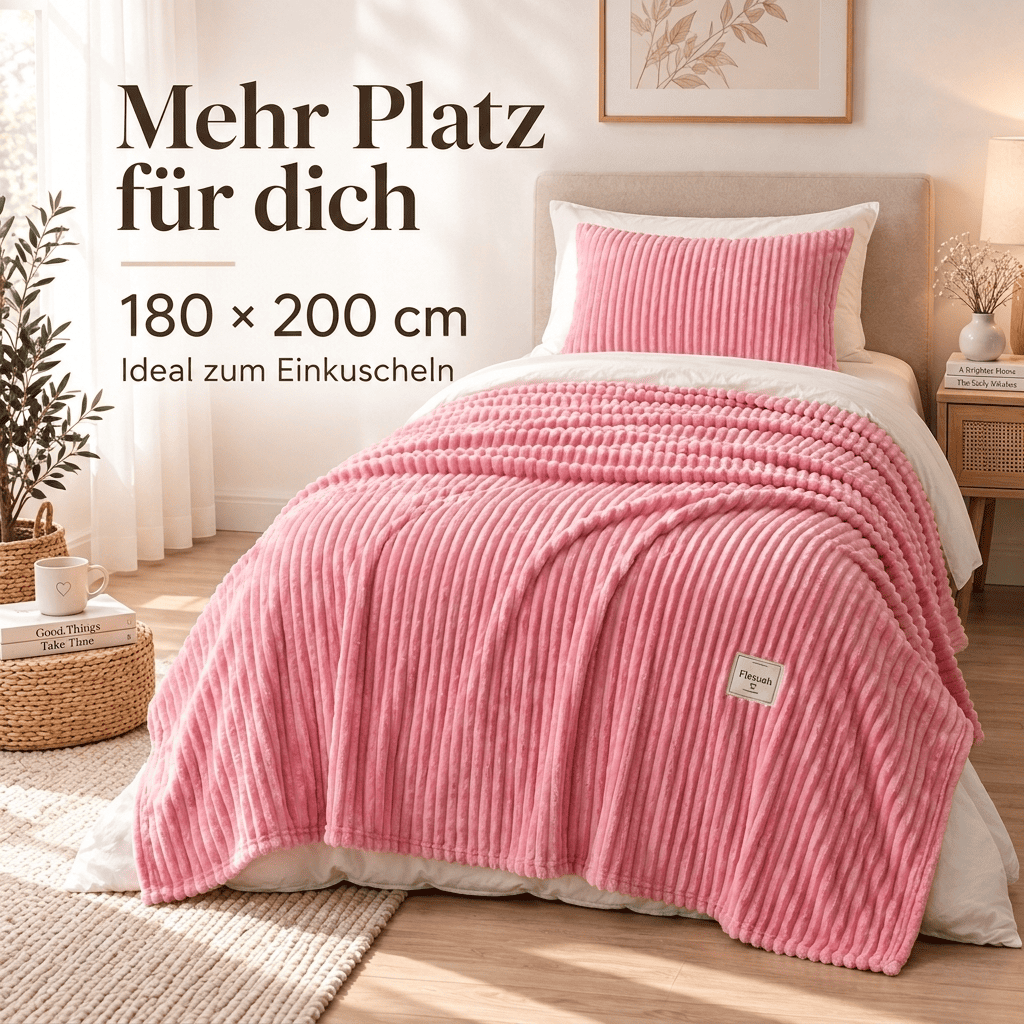 Flesuah Nuvia – Kuschelige Wohndecke mit Rippstruktur