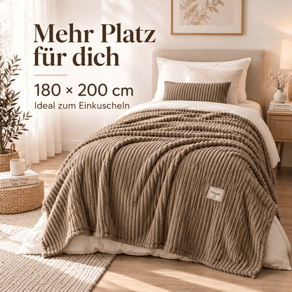 Flesuah Nuvia – Kuschelige Wohndecke mit Rippstruktur