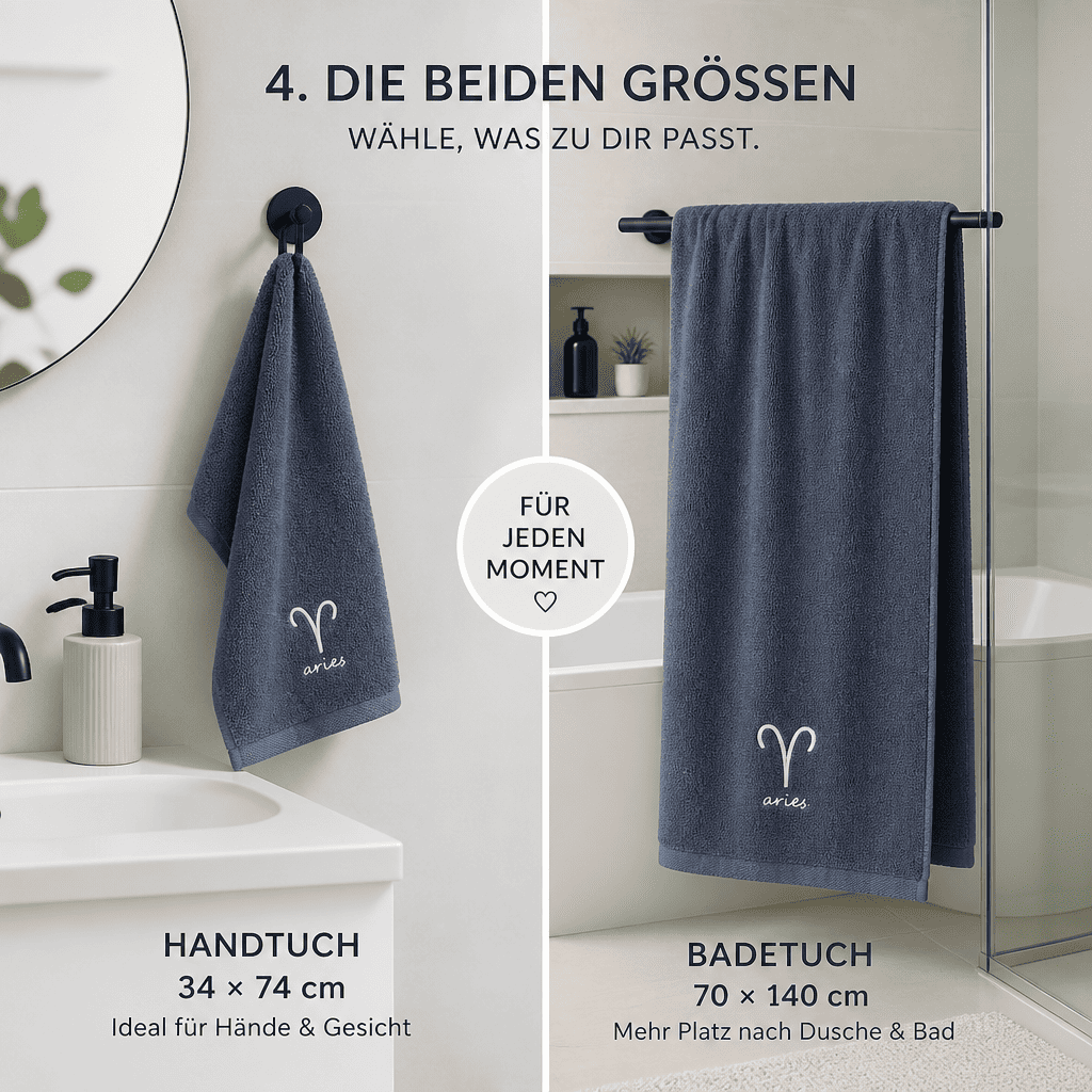 Flesuah Astra – Sternzeichen-Handtuch aus 100 % Baumwolle