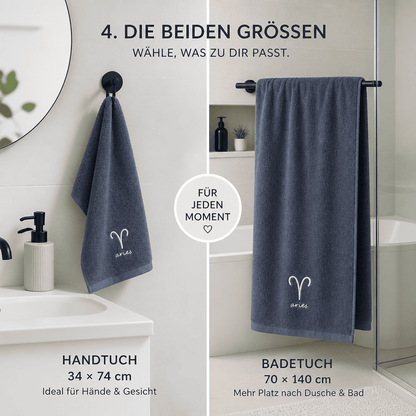 Flesuah Astra – Sternzeichen-Handtuch aus 100 % Baumwolle