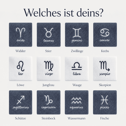 Flesuah Astra – Sternzeichen-Handtuch aus 100 % Baumwolle