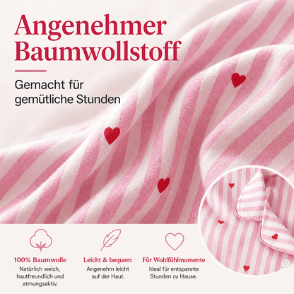 Flesuah Colette – Klassischer Damen-Pyjama mit Herzprint