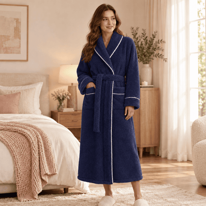 Flesuah Elva – Warmer Damen-Bademantel aus weichem Flanell