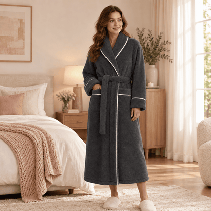 Flesuah Elva – Warmer Damen-Bademantel aus weichem Flanell