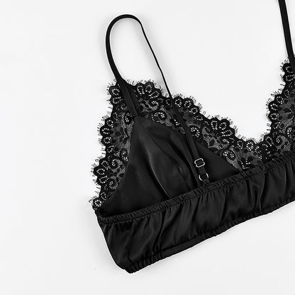 Flesuah Noelia – 2-teiliges Satin-Nachtwäsche-Set mit Spitze