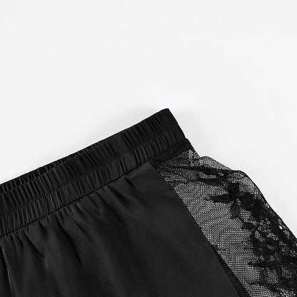 Flesuah Noelia – 2-teiliges Satin-Nachtwäsche-Set mit Spitze