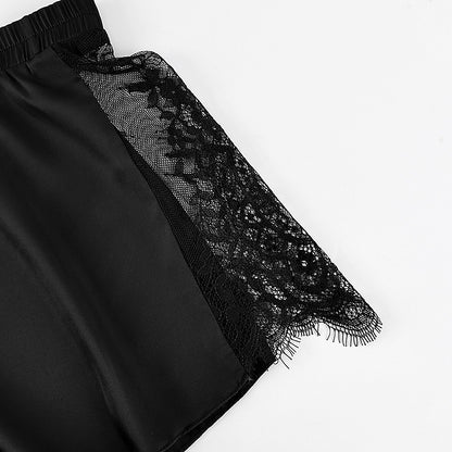 Flesuah Noelia – 2-teiliges Satin-Nachtwäsche-Set mit Spitze