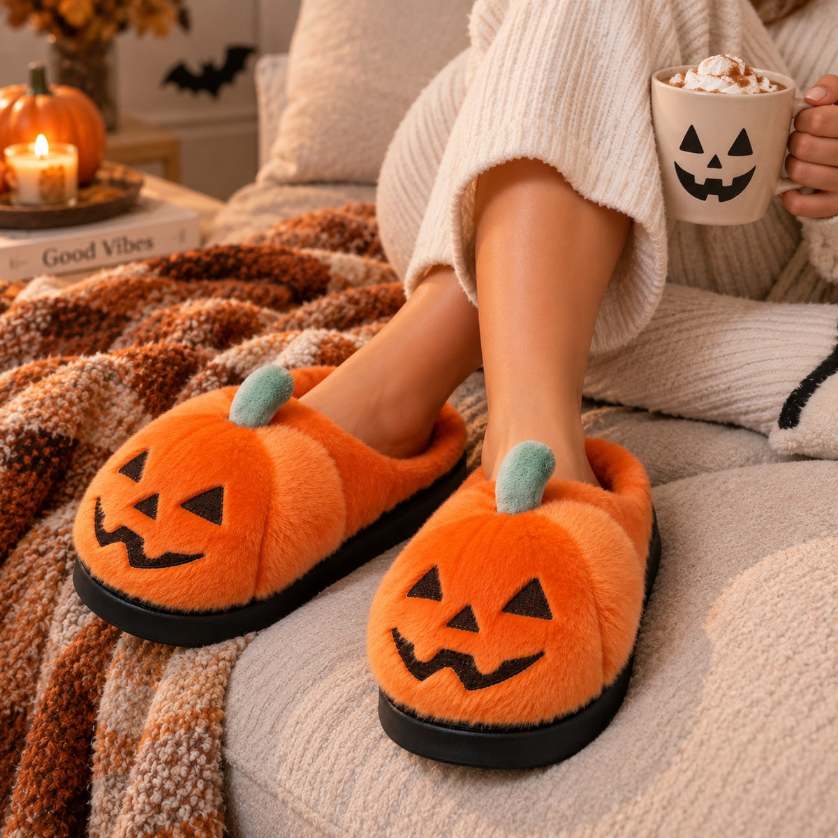 Flesuah Pumpky – Kuschelige Kürbis-Hausschuhe