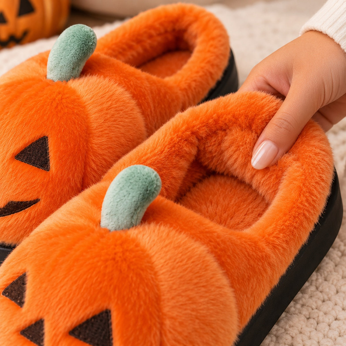 Flesuah Pumpky – Kuschelige Kürbis-Hausschuhe