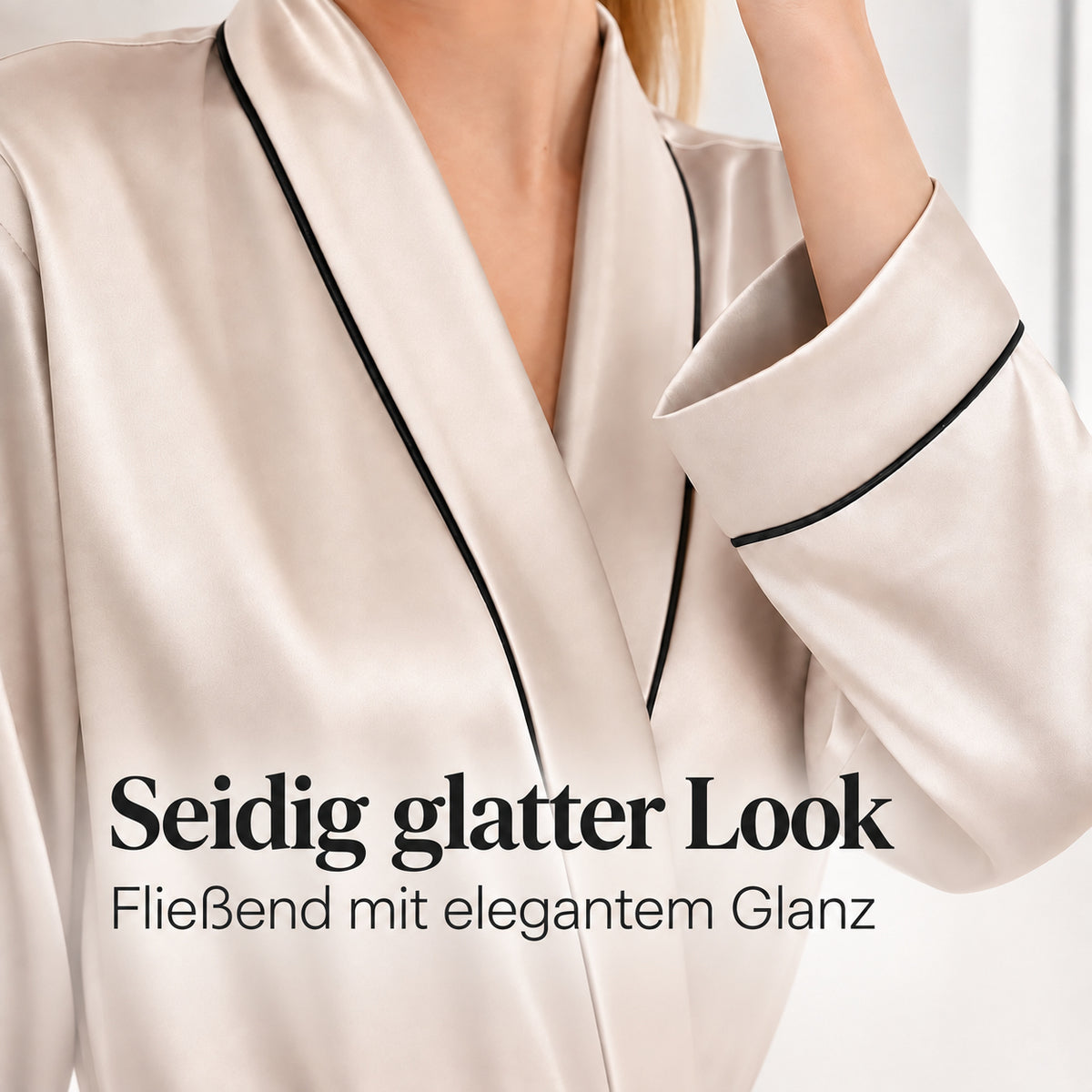 Flesuah Liora – Leichter Morgenmantel in Satin-Optik